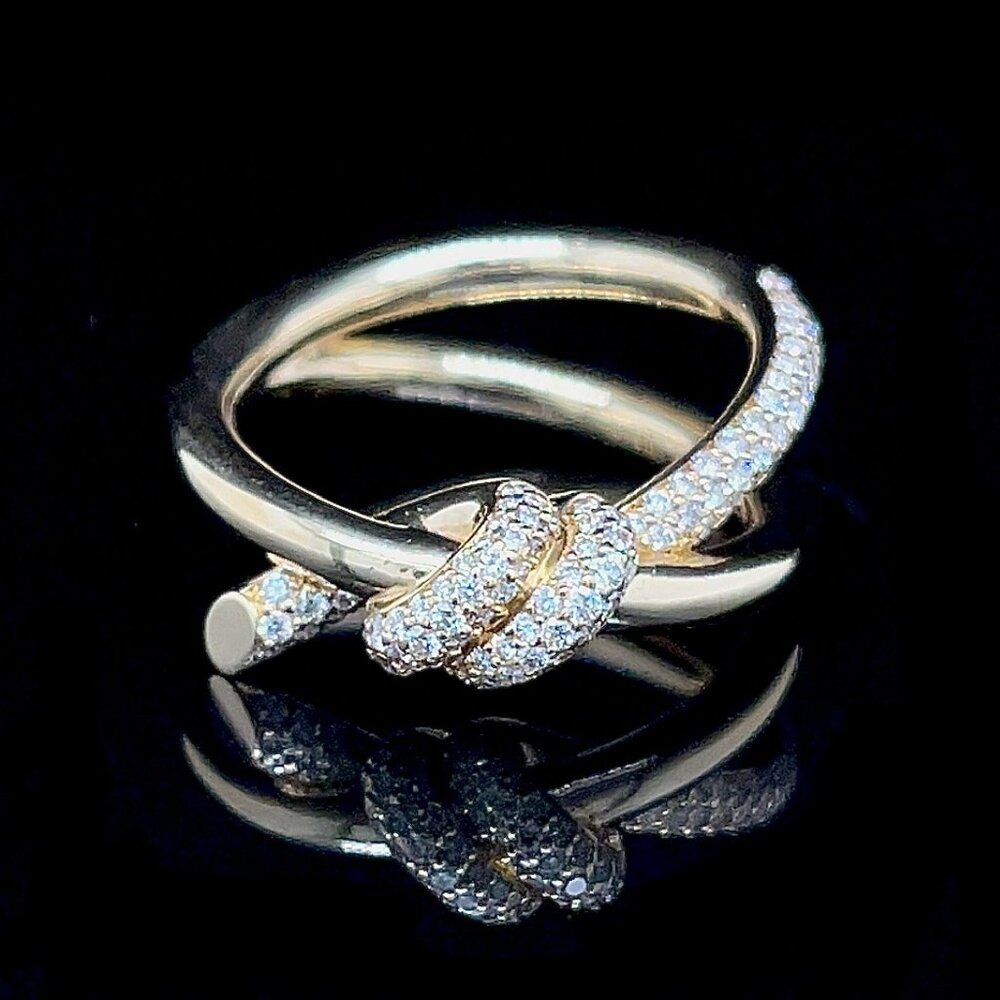 Tiffany Knot Double Row Ring